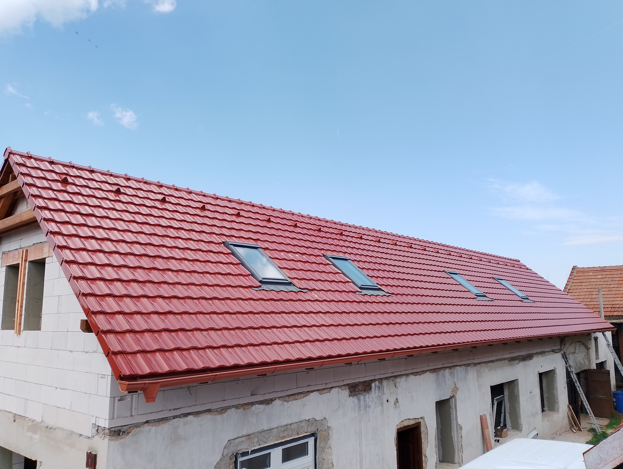 Střecha ve Všetatech
